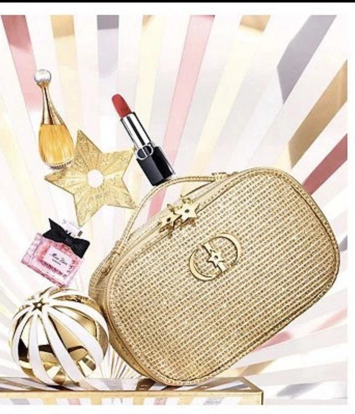 Miss Dior J'adore Rouge Dior Gift Set Coffret 2025 Holiday Limited W/Gold Pouch