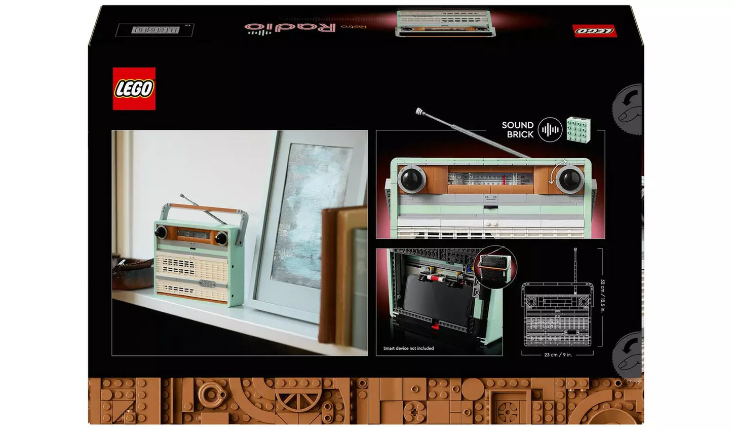 LEGO Icons Retro Radio Building Set for Adults