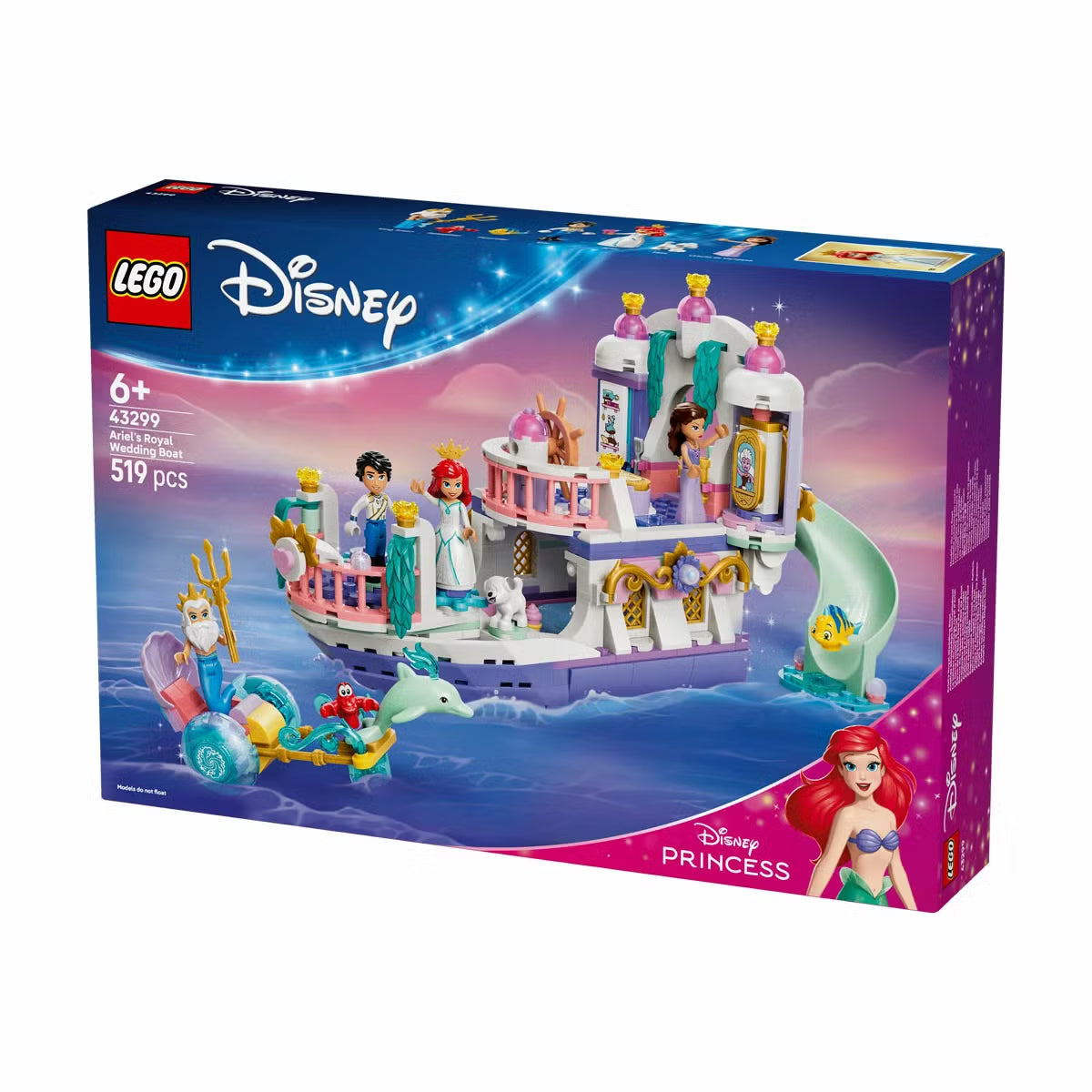 LEGO Disney Ariel's Royal Wedding Boat - Model 43299 (6+ Years)
