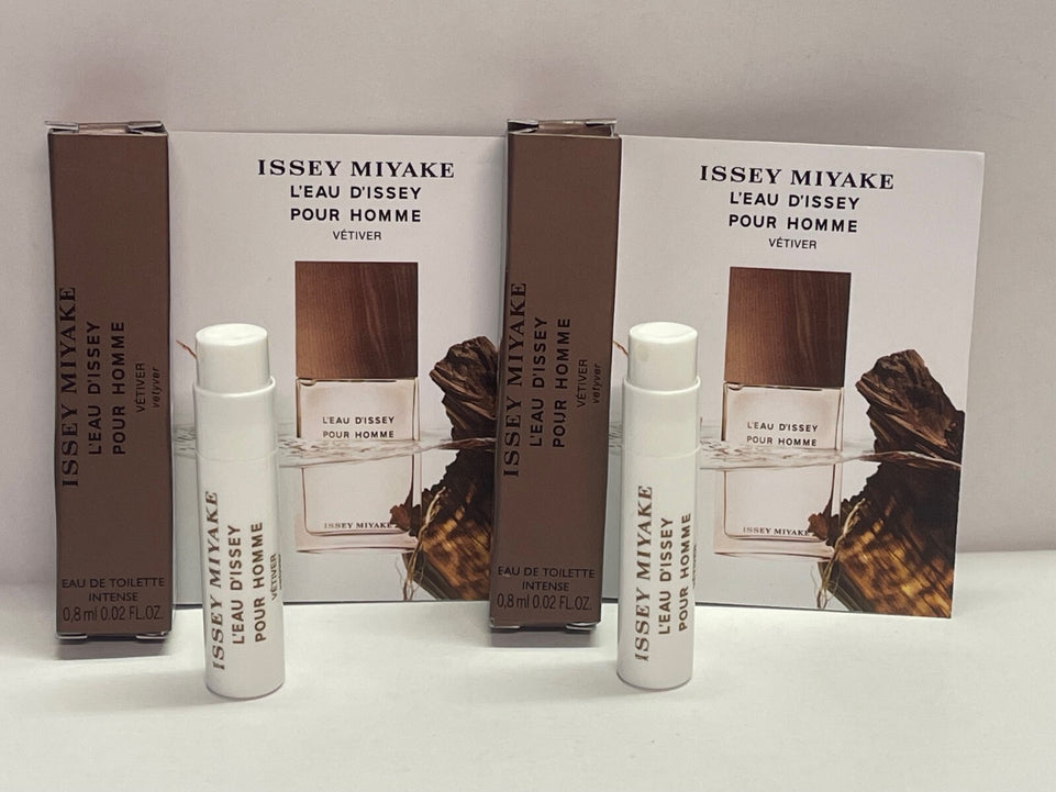 2X Issey Miyake L'eau D'Issey Pour Homme Vetiver 0.8 ml Sample EDT Intense New