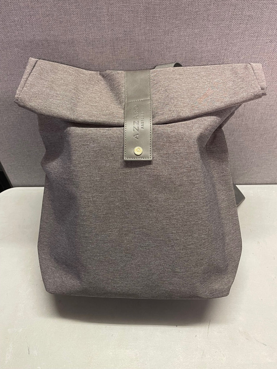 Azzaro Fragrance Cologne Backpack Bag GREY New