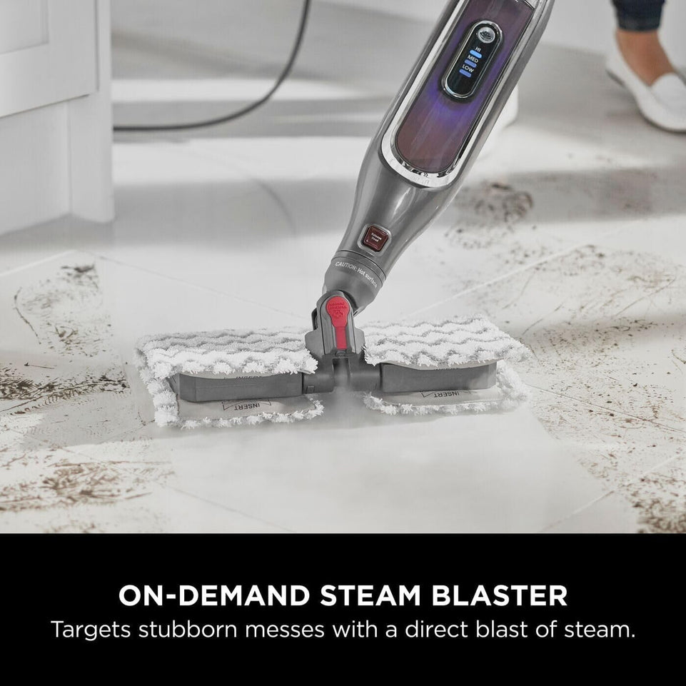 Shark S6003UK Klik n' Flip Smartronic Deluxe Steam Mop - Bordeaux/Steel Grey