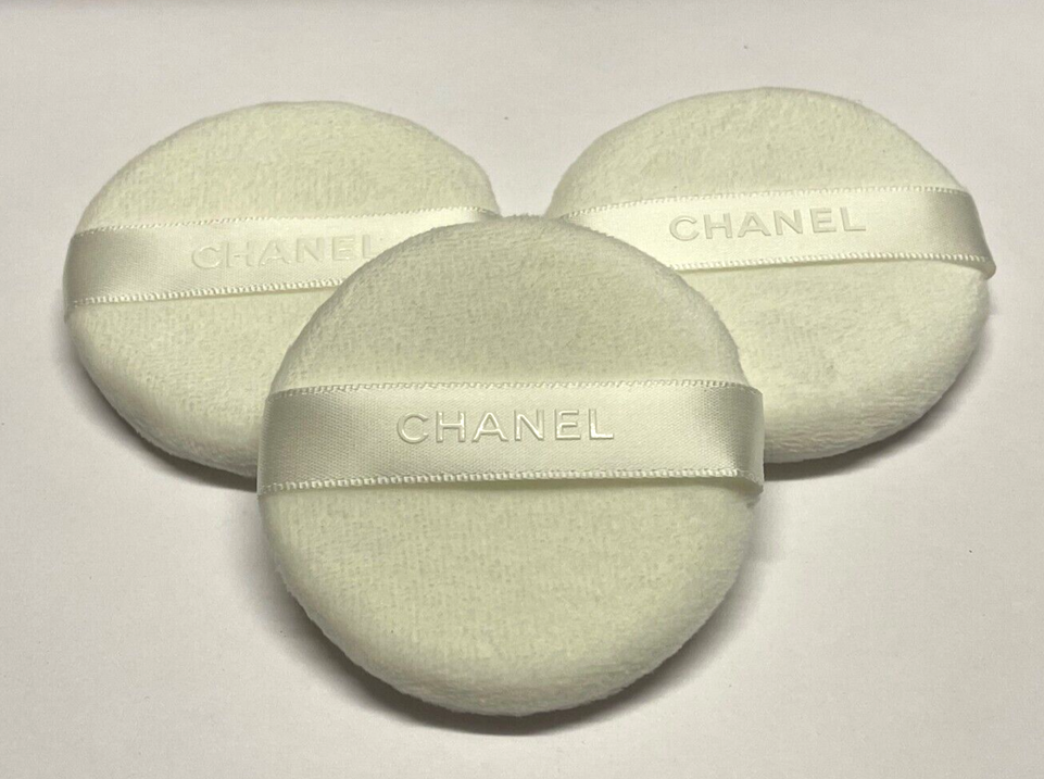 3x Chanel Genuine Powder Puff White Makeup Tools For Powder Face New