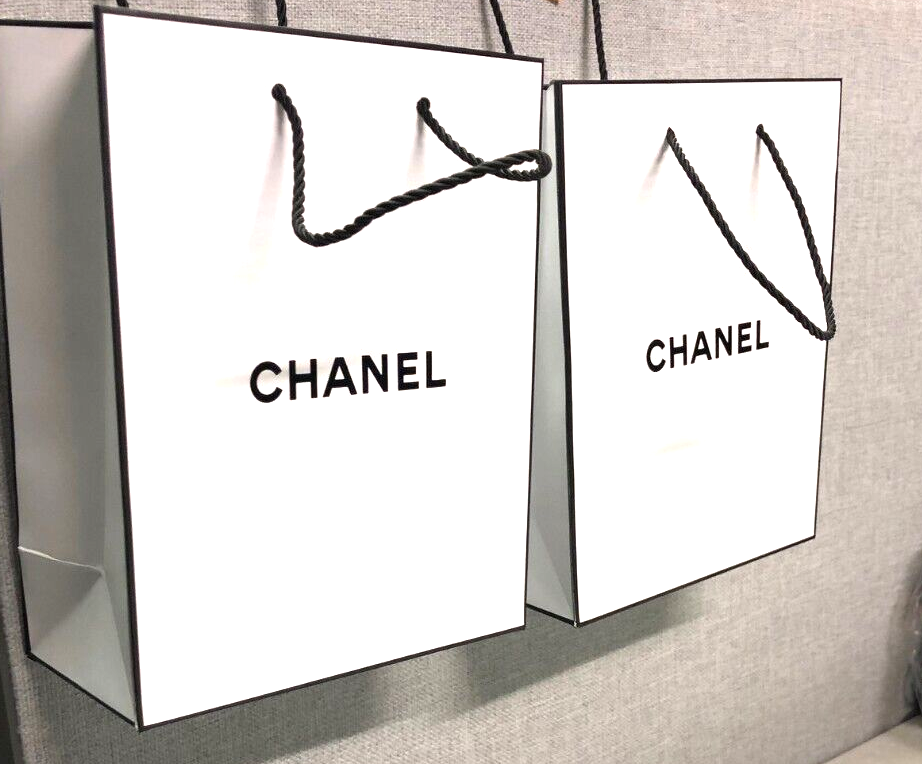 2x Chanel White Gift Bag 18cm x 23cm x 9cm | Brand New