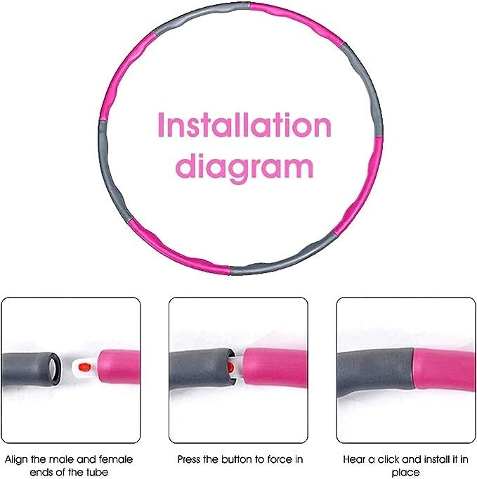 Hula Hoop For Adult Exercise Foam Padded Smart Wavy Hoop With Skipping Rope 95