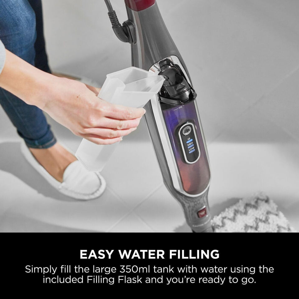 Shark S6003UK Klik n' Flip Smartronic Deluxe Steam Mop - Bordeaux/Steel Grey