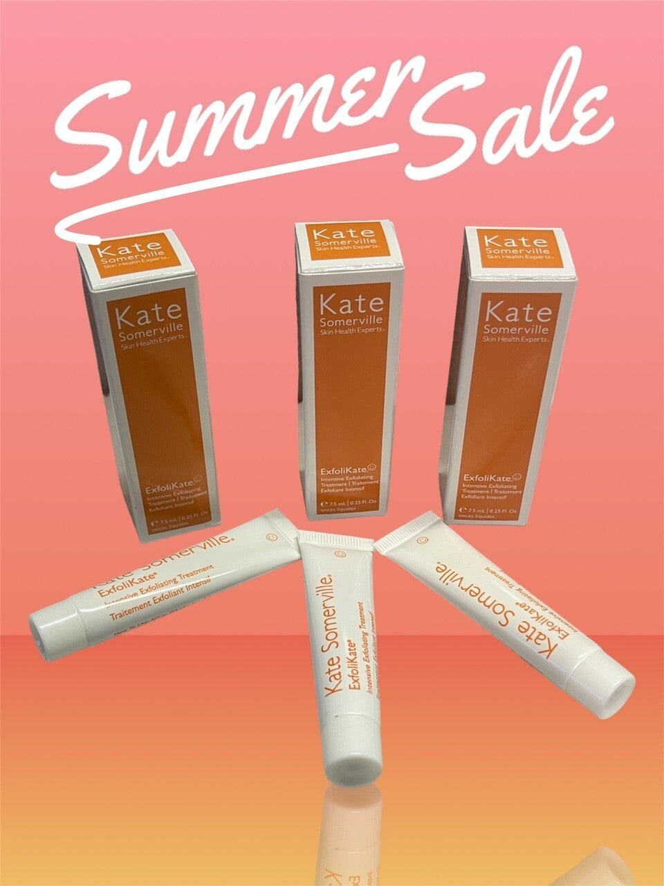 3X Kate Somerville ExfoliKate Intensive Exfoliating Treatment 15ml (7.5ml x 3)