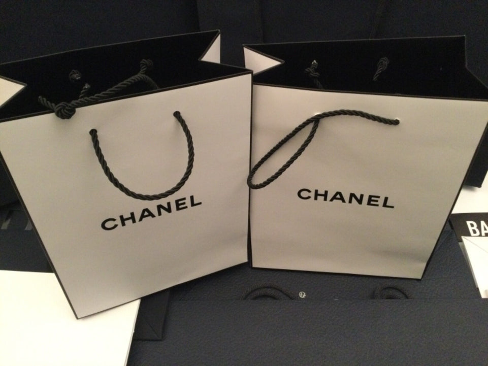 Chanel Small Paper Carrier Gift Bag x 2 - ORIGINAL 23 X 18 X 9cm