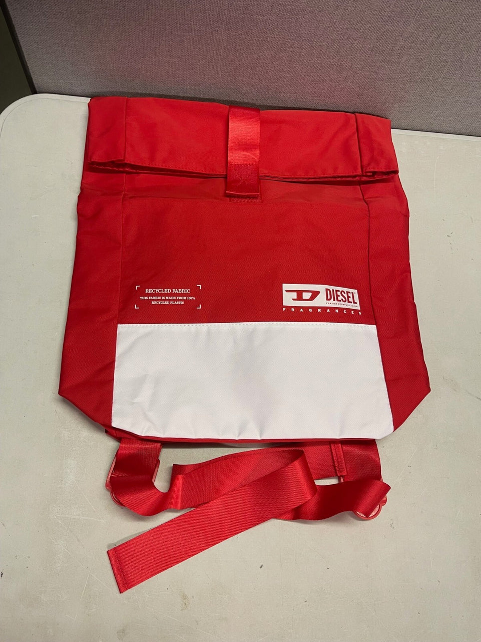 Diesel Fragrances Red & White Backpack