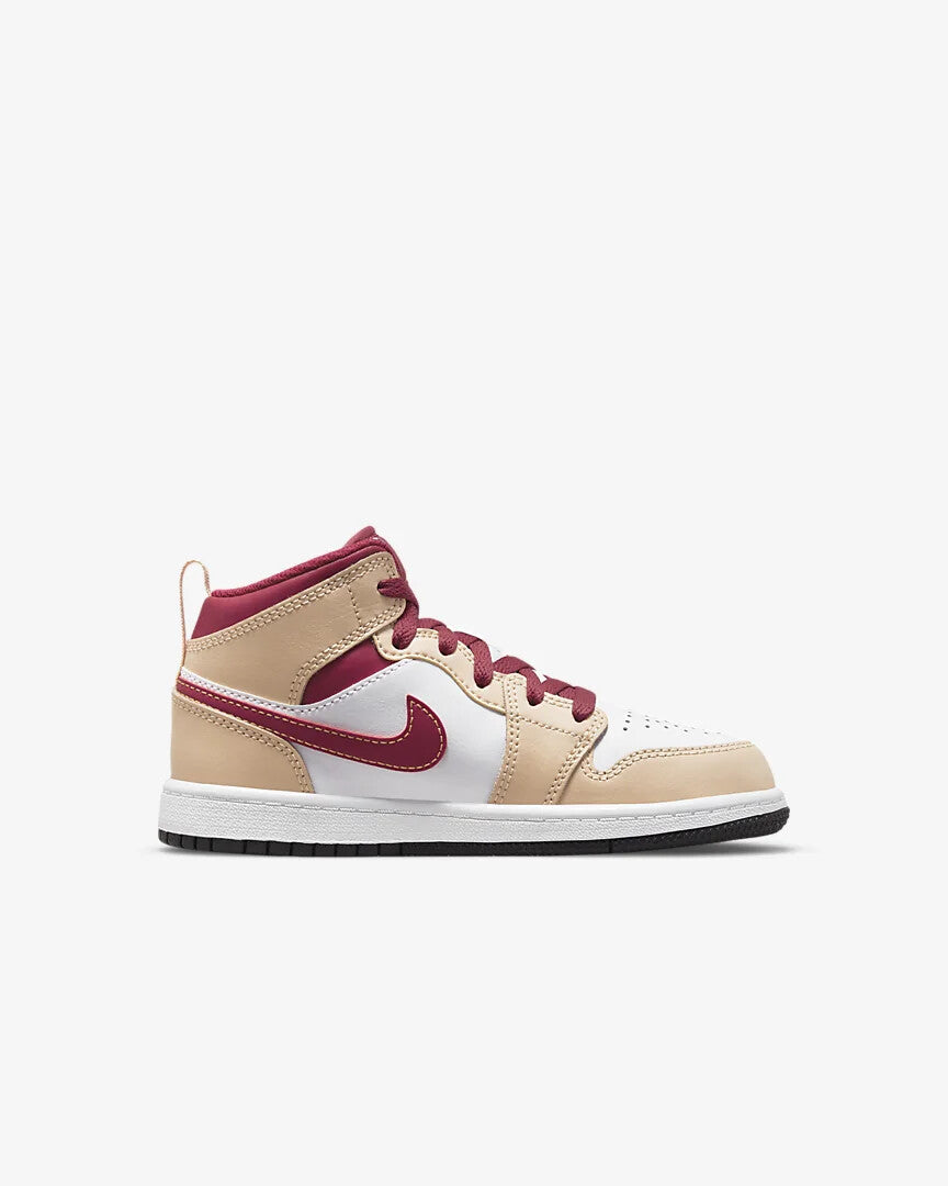 Nike Air Jordan 1 Mid White Onyx Cardinal Red UK 14 EU 49.5