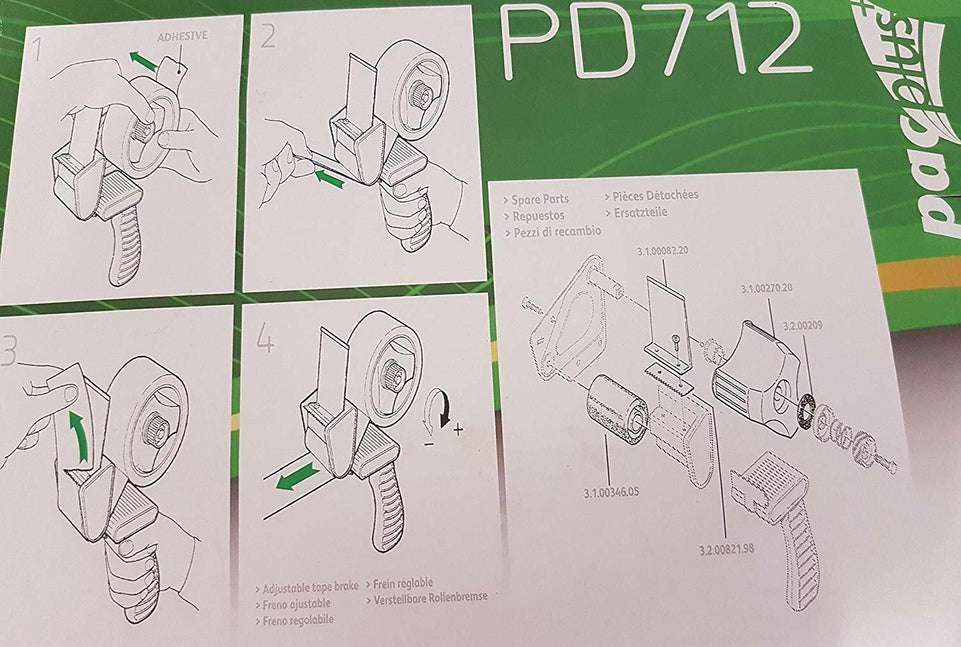 PAC PLUS PD712 Packing Tape Dispenser