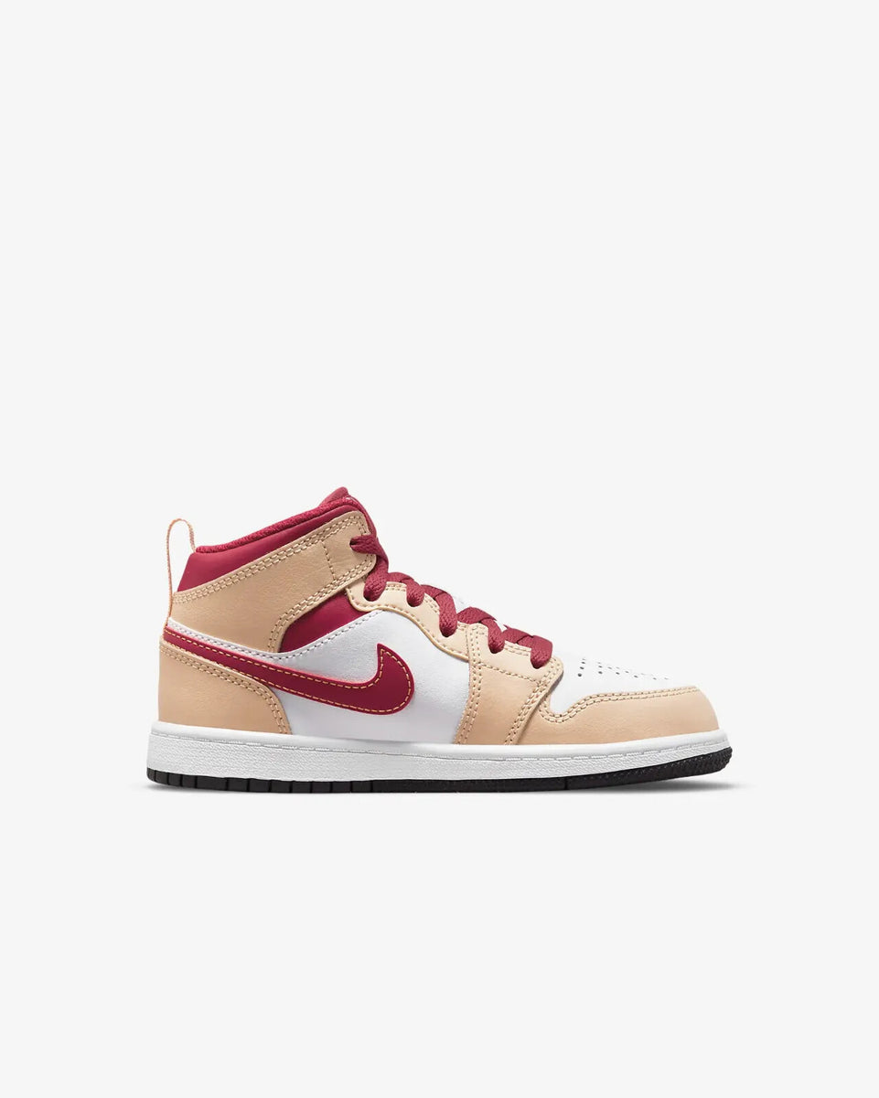 Nike Air Jordan 1 Mid White Onyx Cardinal Red UK 14 EU 49.5
