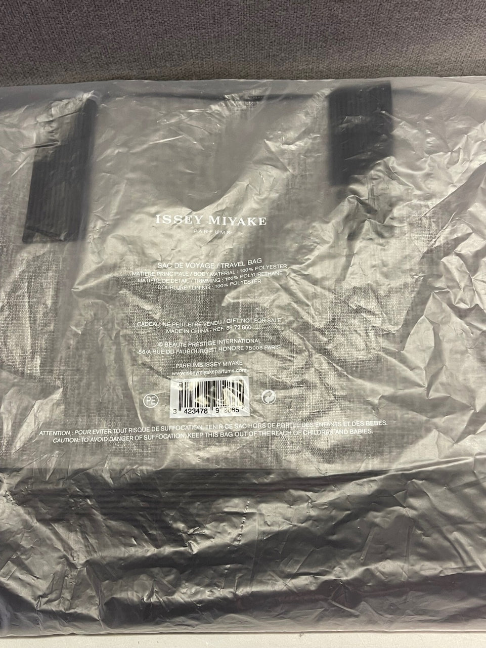 Issey Miyake Parfums Bag / Size Large / Mens / Grey / Other travel gym holiday