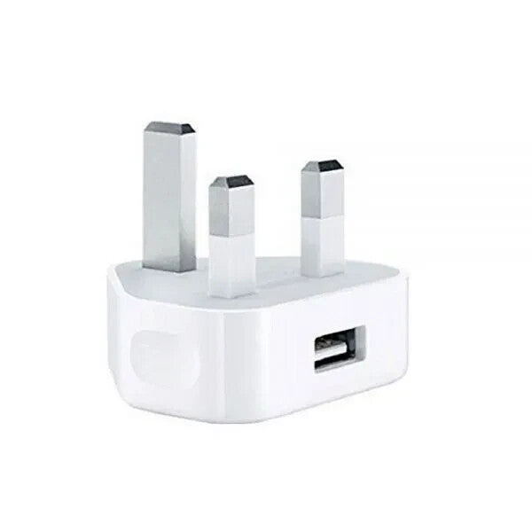6 Pack UK USB Wall Charger 3 Pin Plug i GLOW Adapter For Phones, Tablets Power