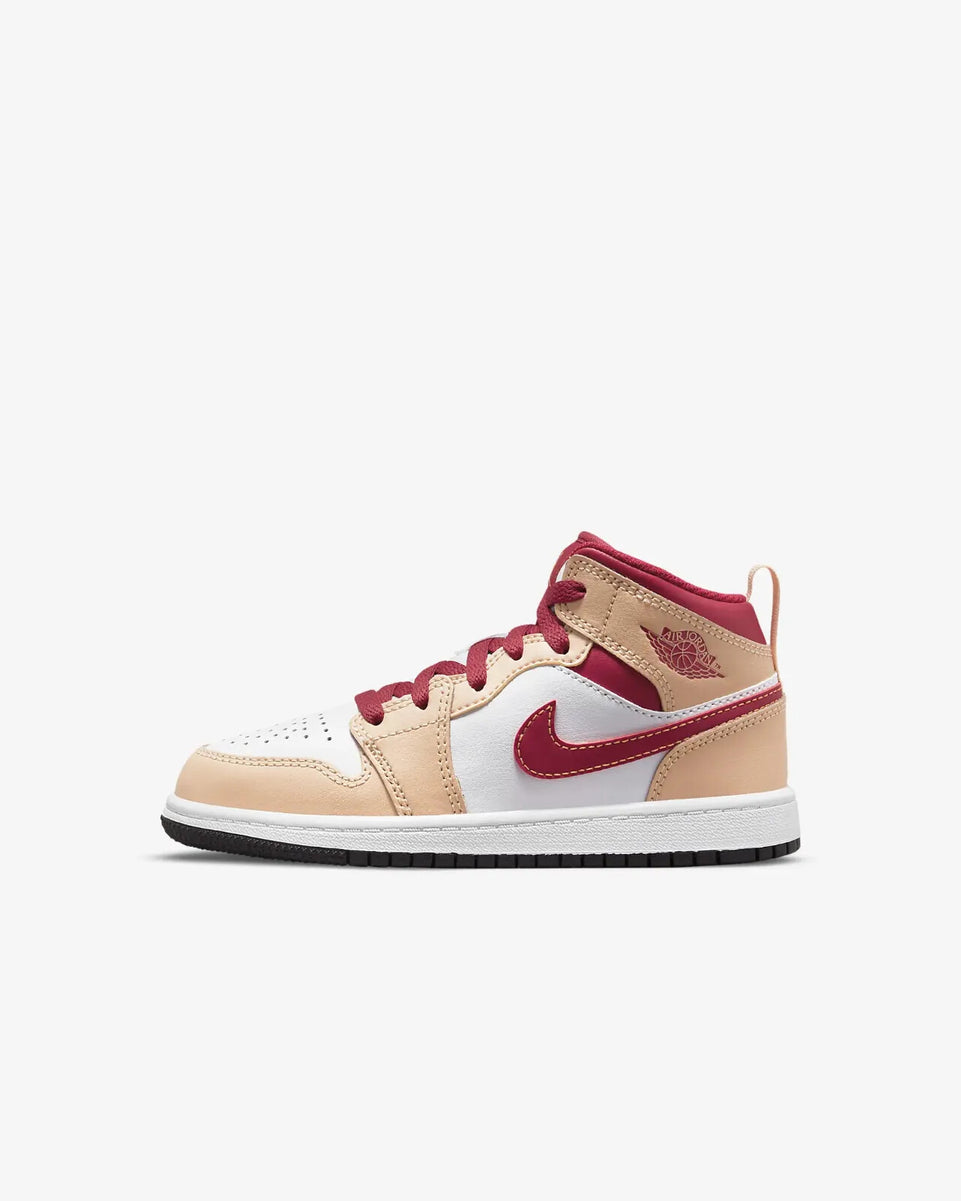 Nike Air Jordan 1 Mid White Onyx Cardinal Red UK 14 EU 49.5