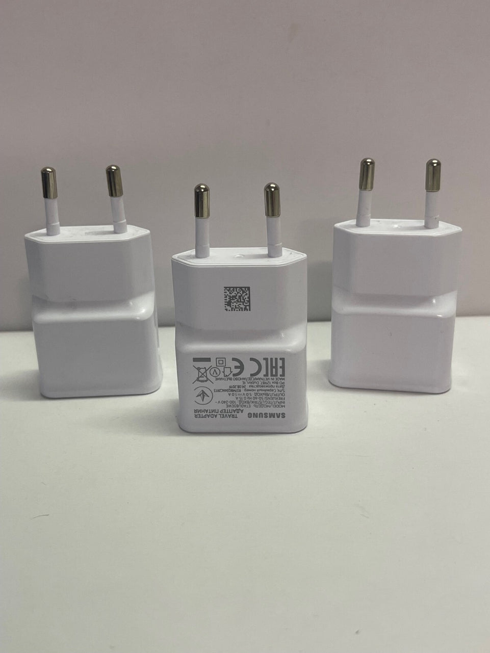 3x Original Genuine Samsung EU Charger Adapter Plug ETA0U83EWE 2 Pin Plug