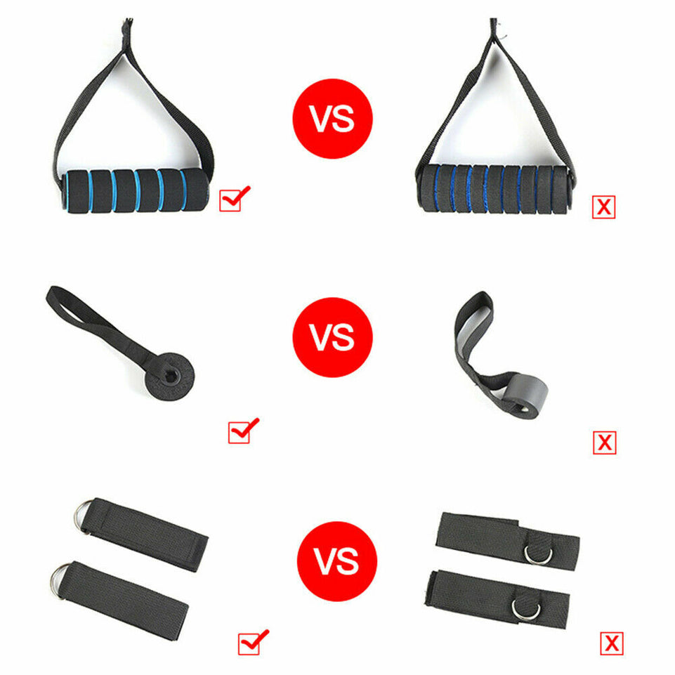 11PCS Set Resistance Bands Workout Exercise Crossfit Fitness Yoga Training Tubes
