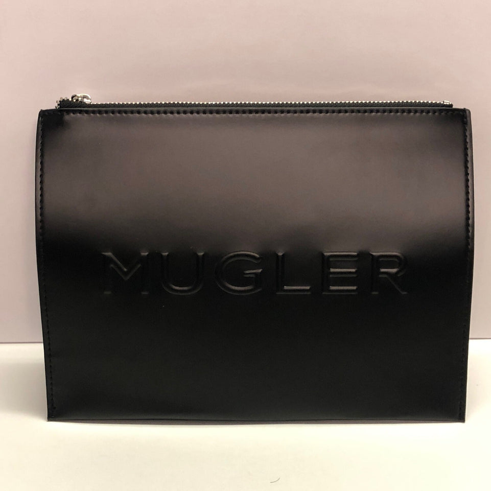 NEW Mugler Black Clutch Bag Purse