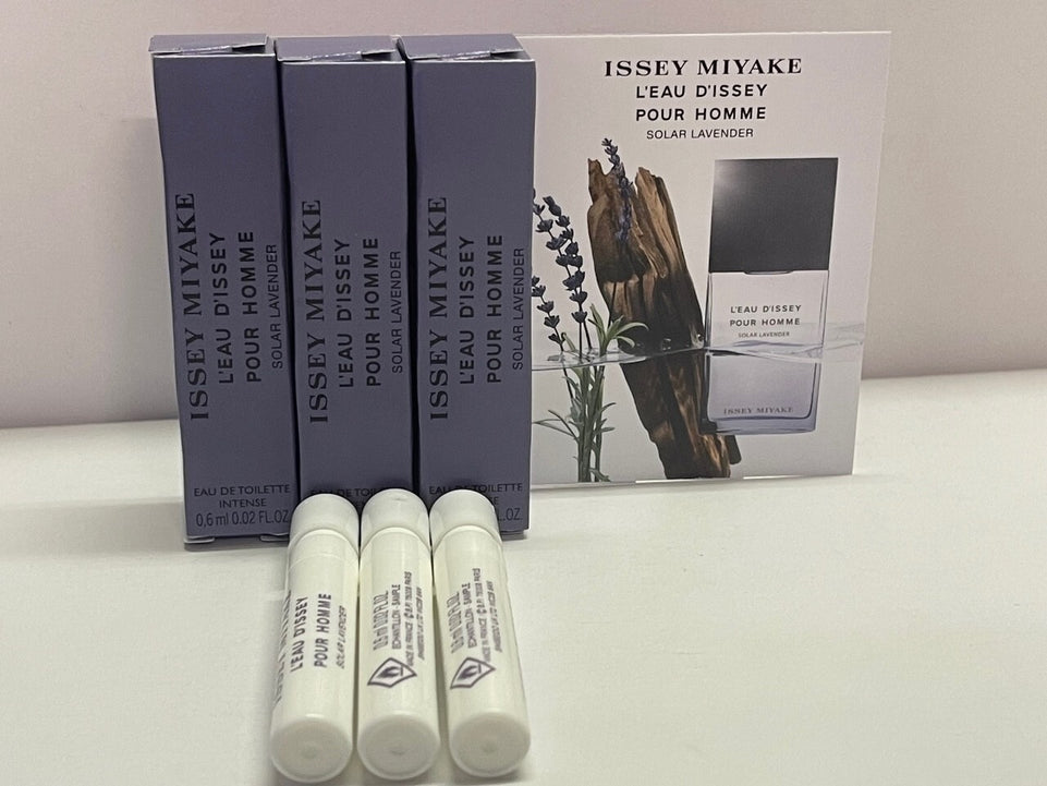 3x Issey Miyake L'Eau d'Issey Pour Homme Solar Lavender EDT INTENSE .02oz/.6ML