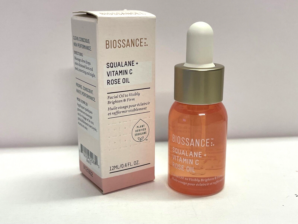 BIOSSANCE Squalane + Vitamin C Rose Oil 12ml - Imperfect Box