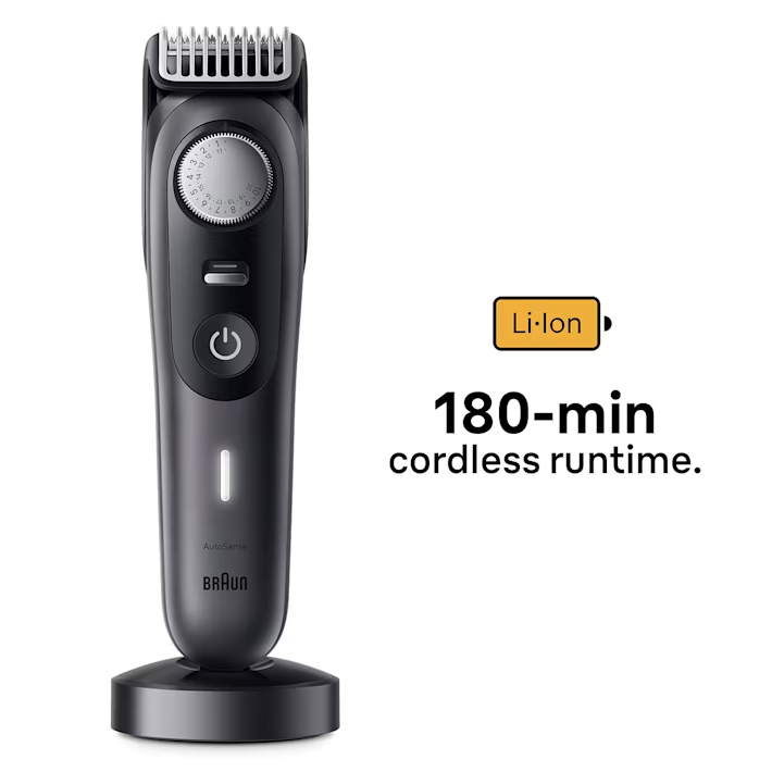Braun Beard Trimmer Series 9 BT9441, Beard Trimmer Men Rechargeable Black
