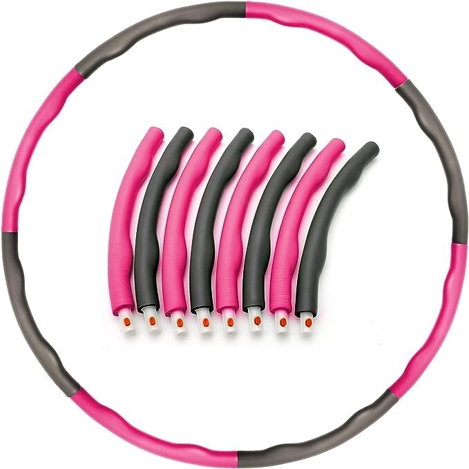 Hula Hoop For Adult Exercise Foam Padded Smart Wavy Hoop With Skipping Rope 95