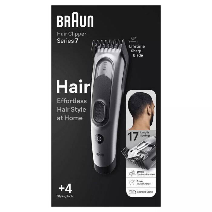 Braun Hair Clipper Series 7, Featuring Lifetime-Sharp Blades, Men's HC7390,
