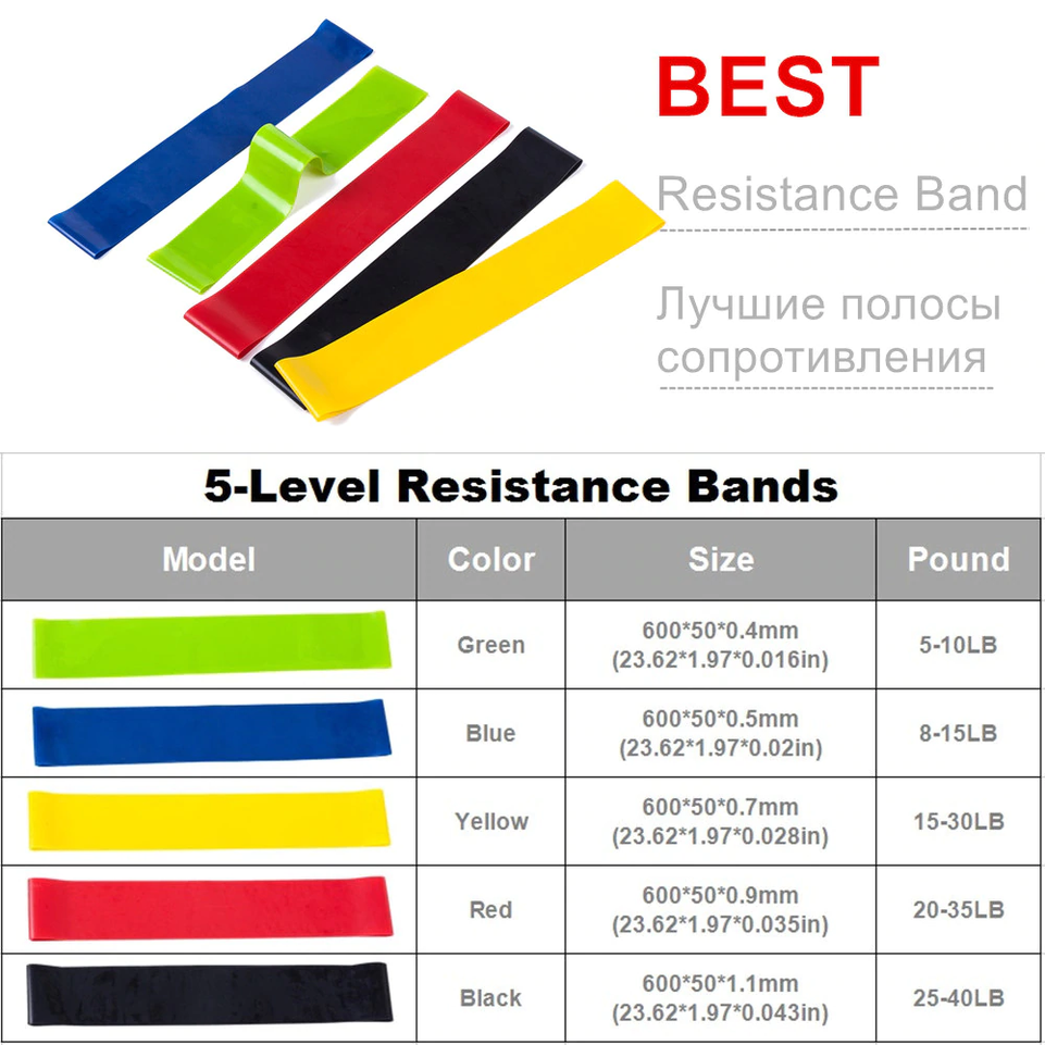 17 Pcs Set Resistance Bands with Door Anchor and Ankle Straps Yoga Fitness