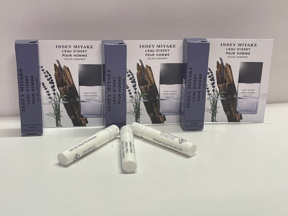 3x Issey Miyake L'Eau d'Issey Pour Homme Solar Lavender EDT INTENSE .02oz/.6ML