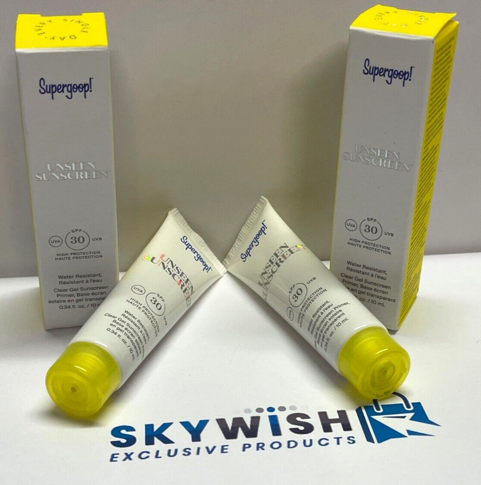2X Supergoop! Unseen Sunscreen Facial Sunscreen Primer SPF 30 10ml x2=20ml