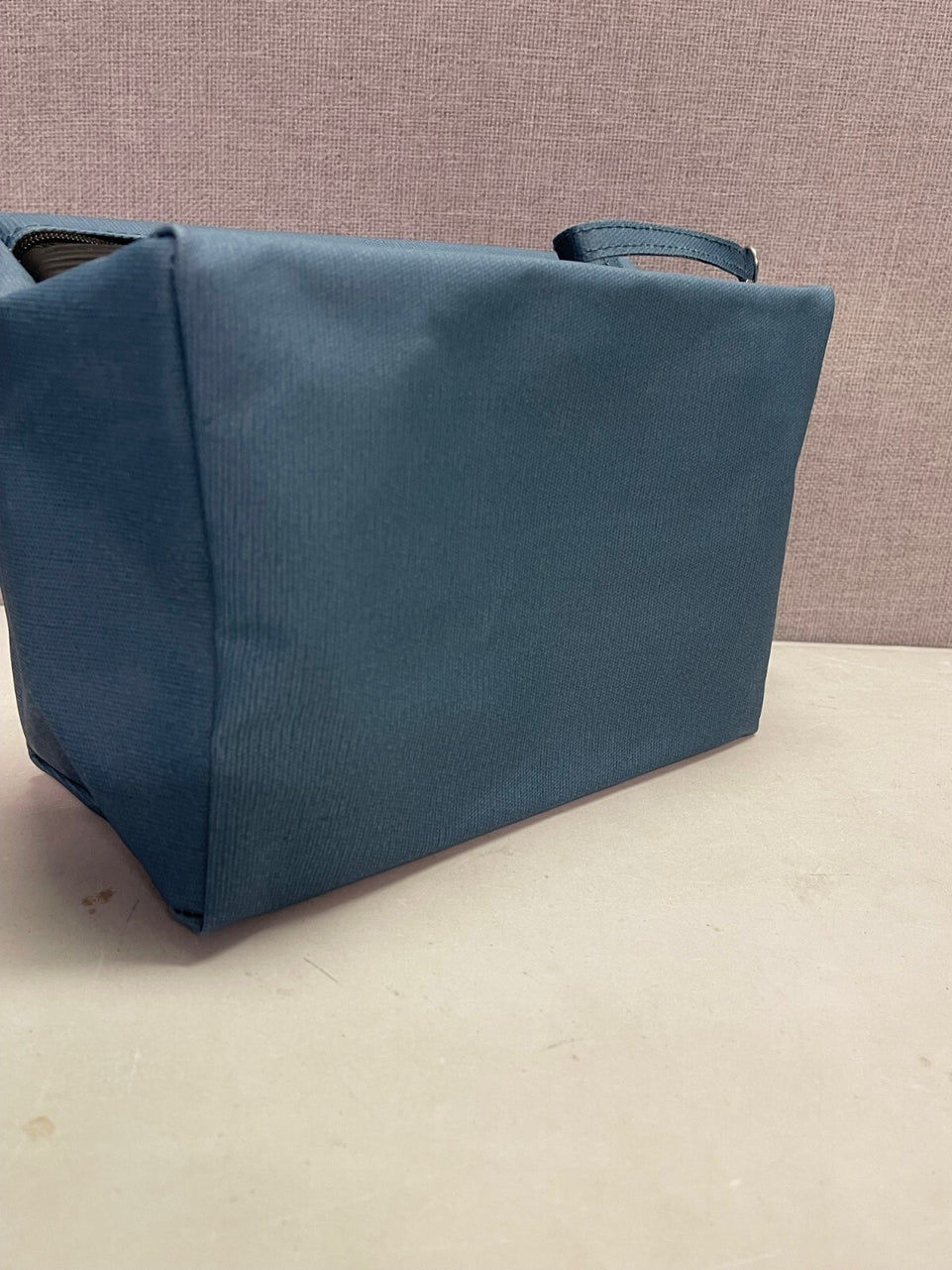 Issey Miyake Parfums Blue Canvas Cosmetic Toiletries Pouch Bag