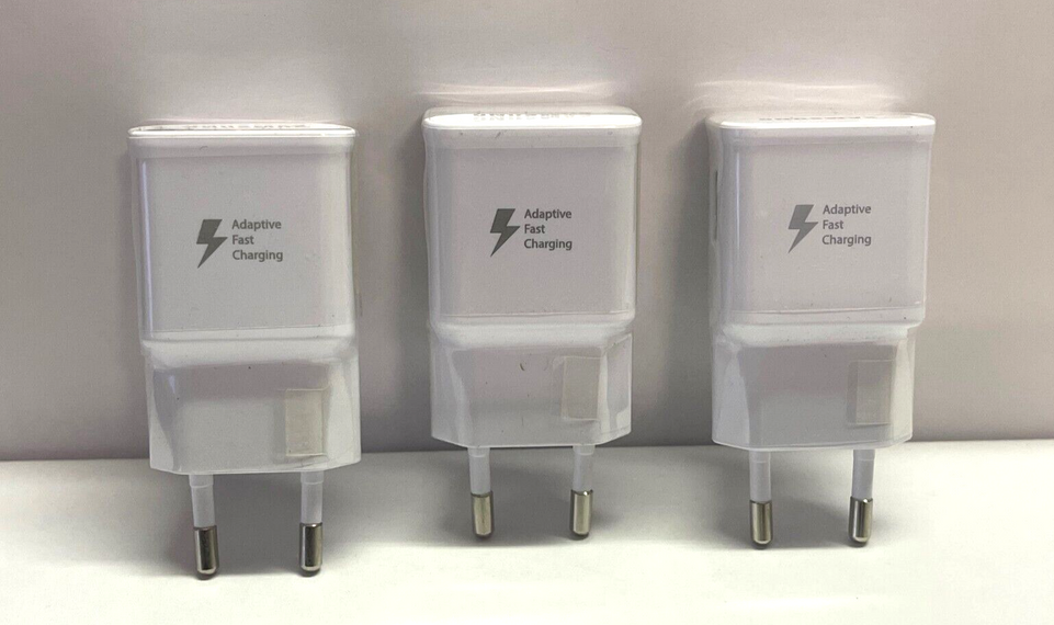3x Genuine Samsung EP-TA20EWE EU 2 Pin Plug Adaptor BRAND NEW