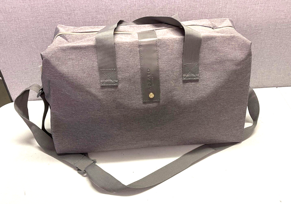 AZZARO DESIGNER MENS WEEKEND BAG IN GREY USE FOR TRAVEL GYM bag