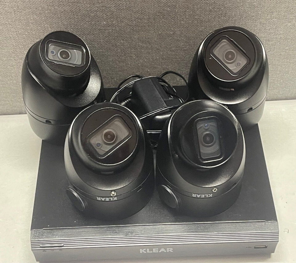KLEAR 4K 8MP COLORVU CCTV Outdoor KIT Audio CAMERA SYSTEM DVR + 2TB HDD Kit