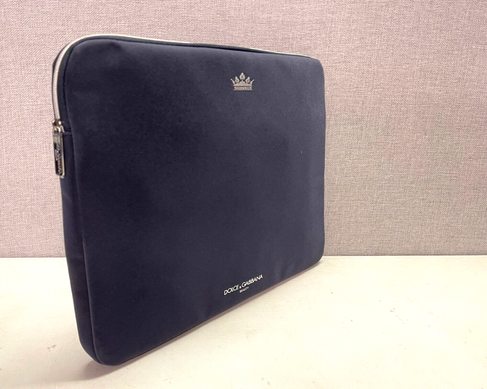 Dolce & Gabbana navy black rich velvet Toiletry Pouch Bag Travel Bag