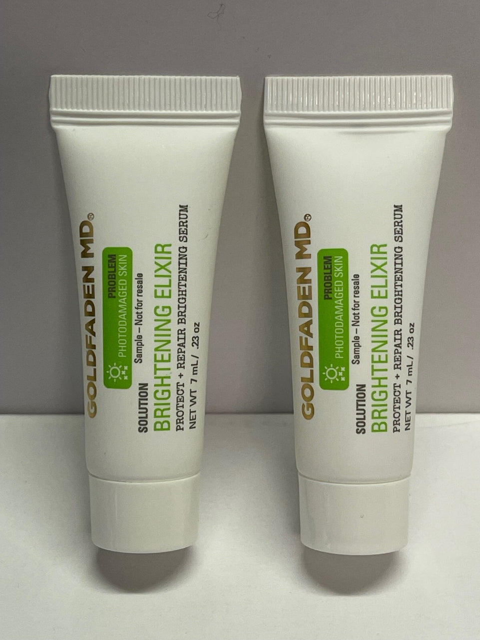 2x GOLDFADEN MD Brightening Elixir Protect & Pure Start Detox Cleanser 7ml New
