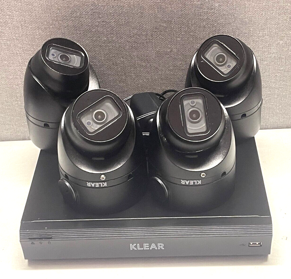 KLEAR 4K 8MP COLORVU CCTV Outdoor KIT Audio CAMERA SYSTEM DVR + 2TB HDD Kit