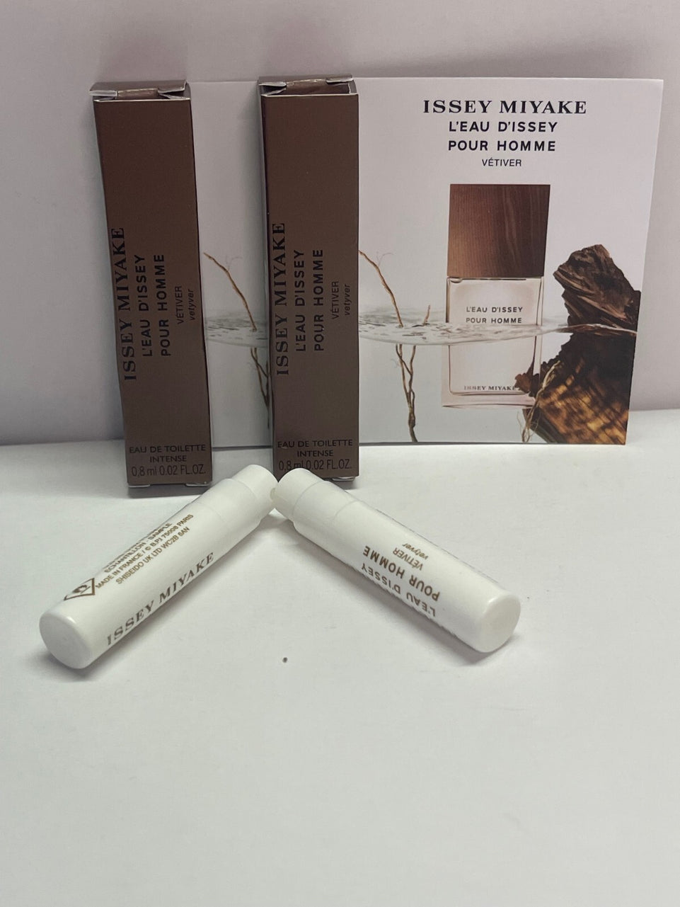 2X Issey Miyake L'eau D'Issey Pour Homme Vetiver 0.8 ml Sample EDT Intense New