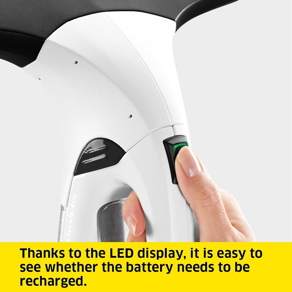 Kärcher Window Vac WV 2, Battery Running Time: 35 min, LED Display