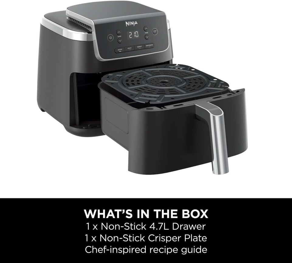 Ninja Air Fryer PRO 4.7L, Single Drawer, 4-in-1, Air Fry Black AF140UK