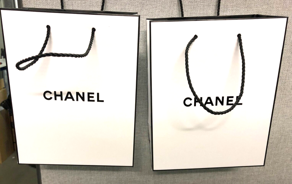 2x Chanel White Gift Bag 18cm x 23cm x 9cm | Brand New