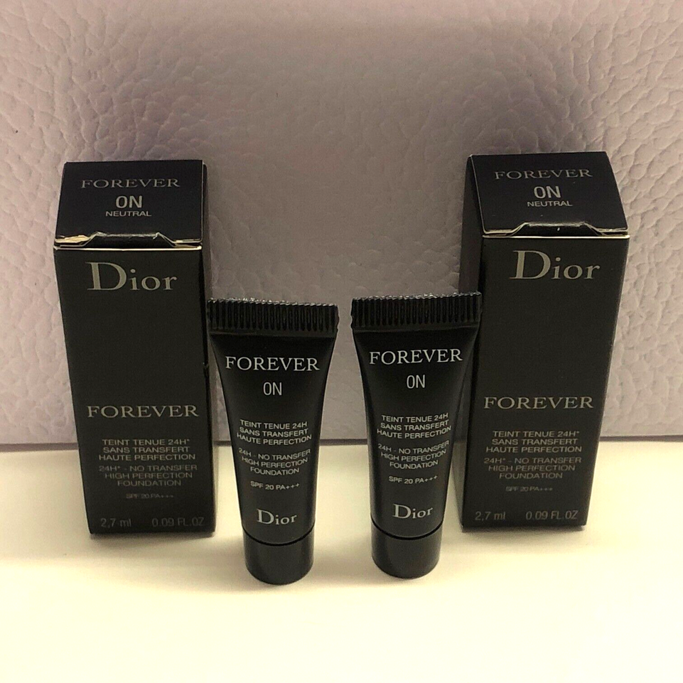 2x Authentic New formula Dior Forever Skin Matte 24H Foundation 2.7ml 0N