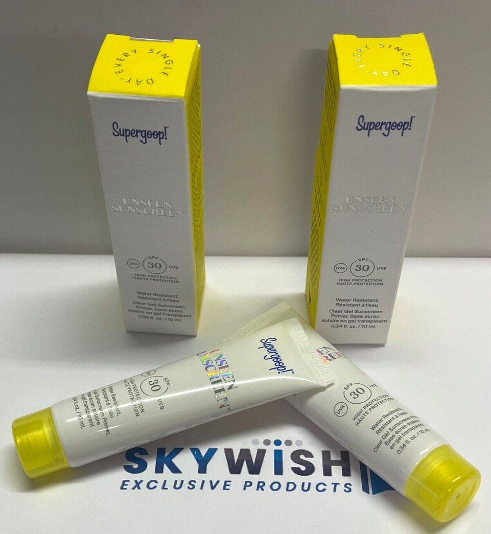 2X Supergoop! Unseen Sunscreen Facial Sunscreen Primer SPF 30 10ml x2=20ml