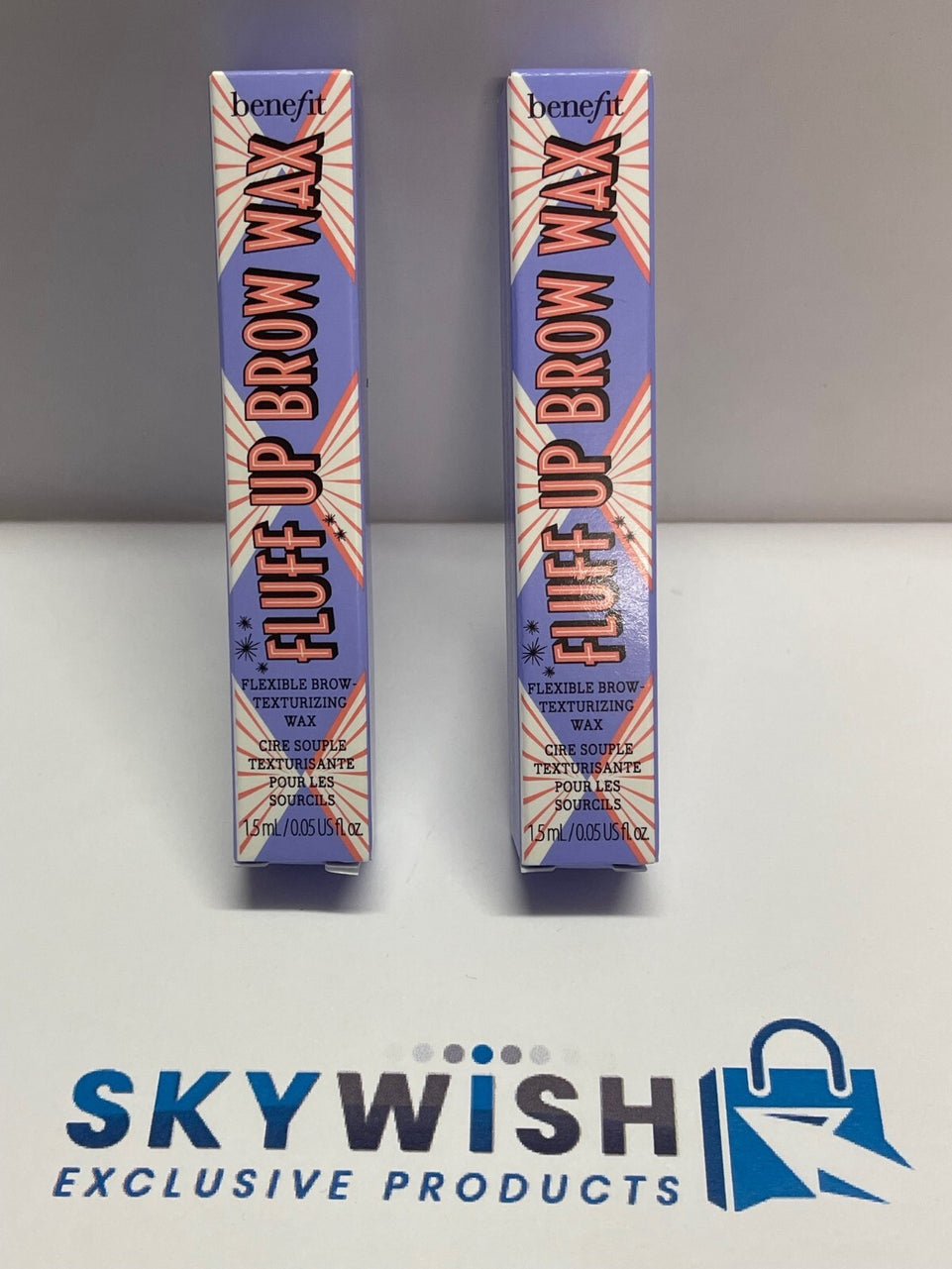 2X Benefit FLUFF UP BROW WAX Flexible Eyebrow Texturising 1.5ml