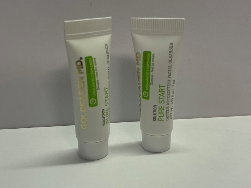 2 X NEW Goldfaden MD Solution Pure Start Gentle Detoxifying Facial Cleanser 7ml