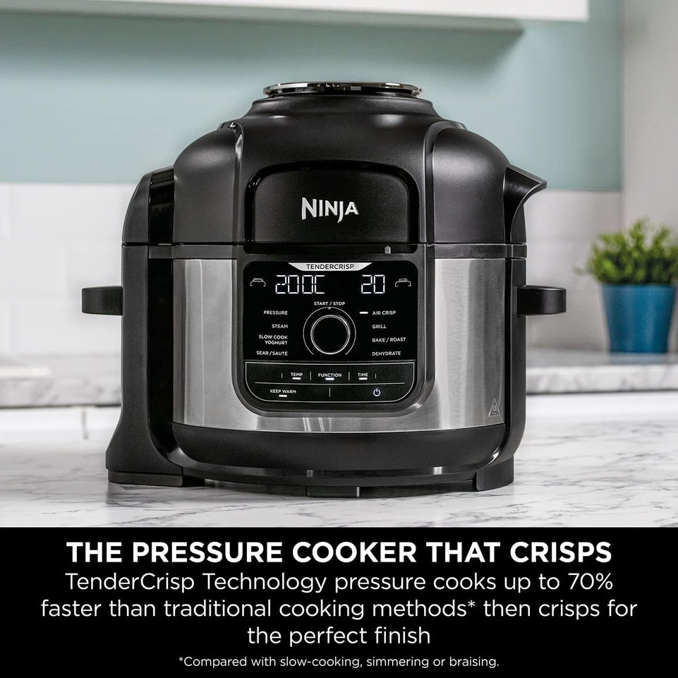 Ninja Foodi 9-in-1 Multi Cooker, 6L with 9 Cooking Functions,Black, OP350UK