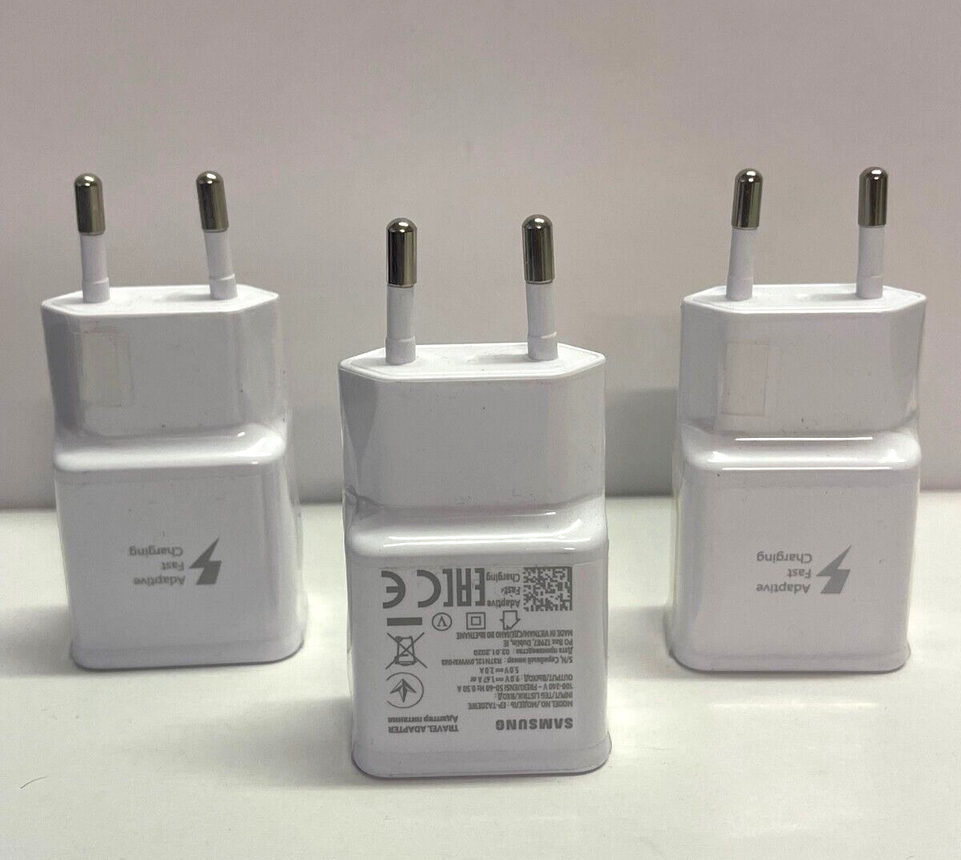 3x Genuine Samsung EP-TA20EWE EU 2 Pin Plug Adaptor BRAND NEW