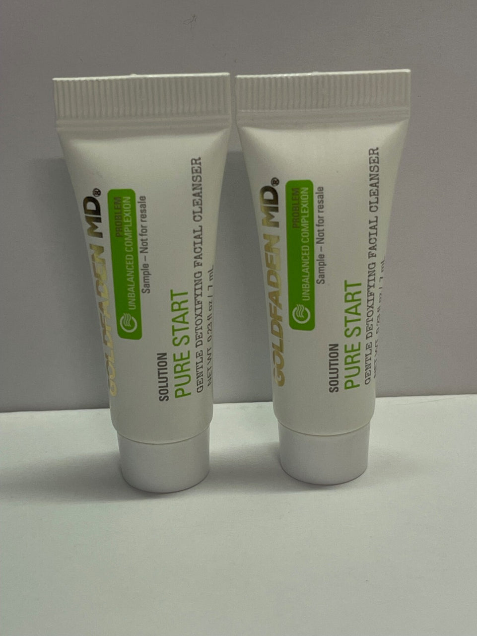 2 X NEW Goldfaden MD Solution Pure Start Gentle Detoxifying Facial Cleanser 7ml