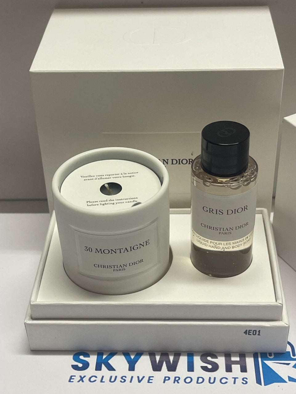 Dior 30 Montaigne 35g Scented Candle Gris Dior Liquid Hand & Body Soap Set BNIB