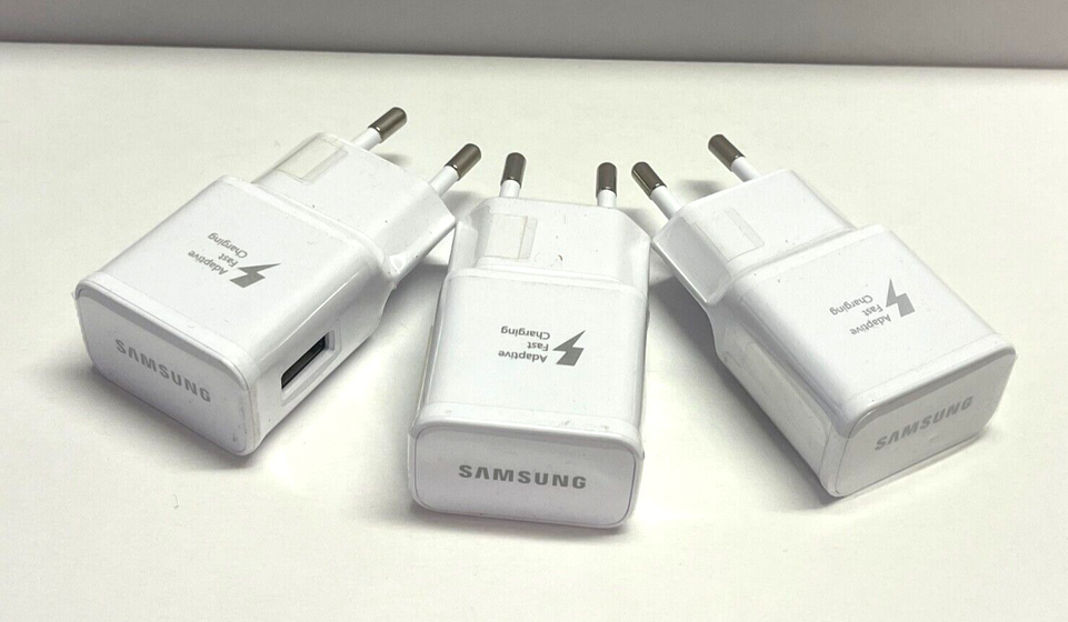 3x Genuine Samsung EP-TA20EWE EU 2 Pin Plug Adaptor BRAND NEW